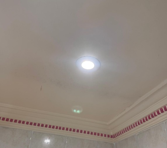 Burnt Downlight Wiring Replaced with LED Lighting in Yaxley