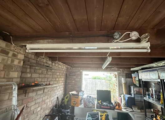 Garage Lighting Upgrade in Stilton – Replacing Old Fluorescent Lights with LED Battens